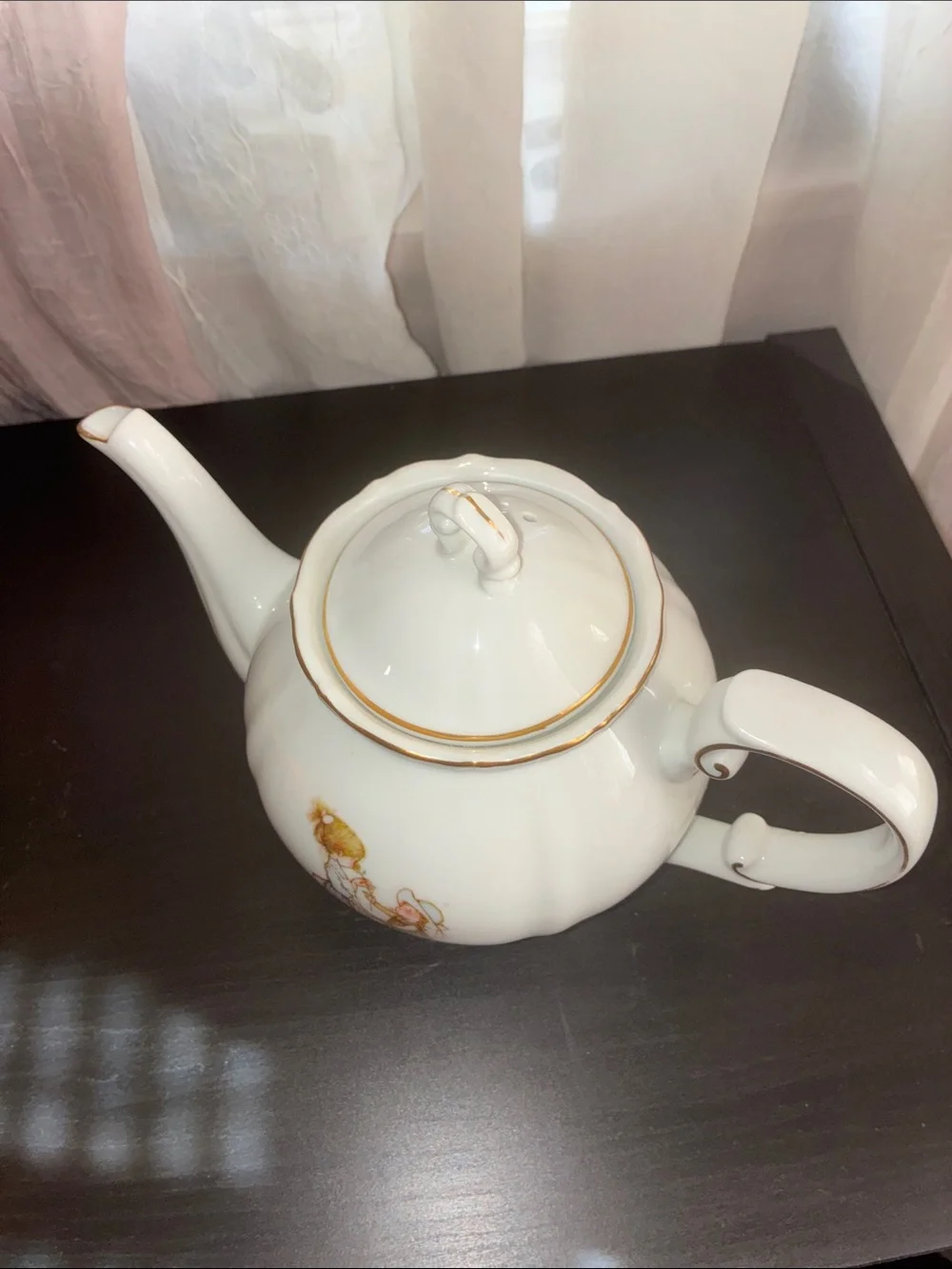 Vintage HOLLY HOBBIE PORCELAIN Tea Kettle RARE!